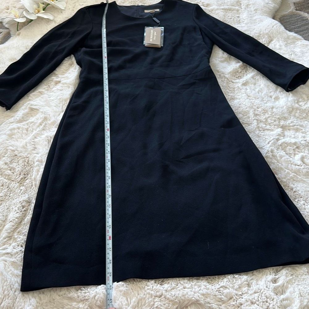 Burberry Scoop Neck A Line Dress Black Size 10 US - Picture 3 of 11